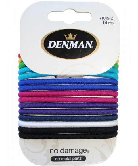 Denman hiuslenkki paksu, 18 kpl, värikäs