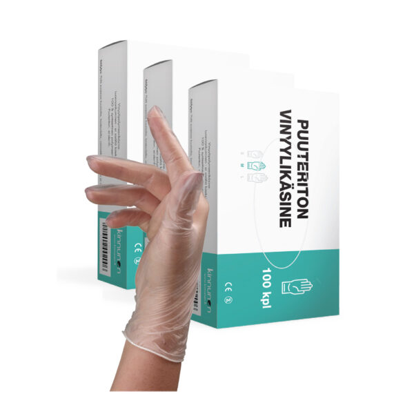 Puuteriton vinyylihanska 100 kpl, M