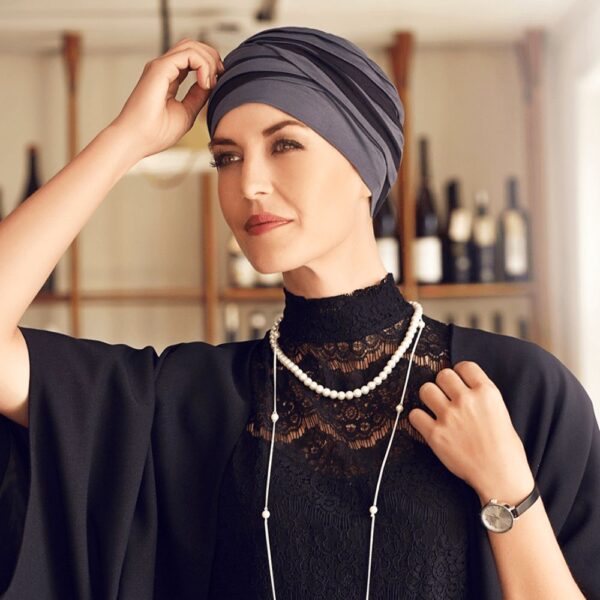 HOC Shanti Turban, Blue/Black